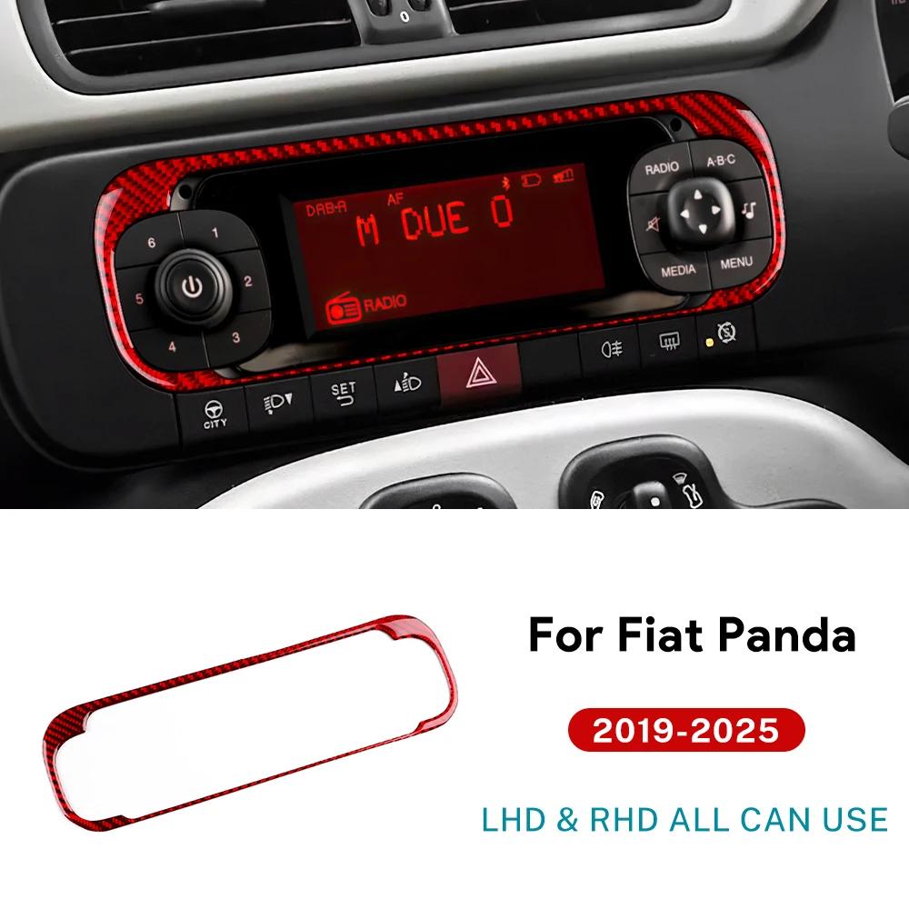 

Real Soft Carbon Fiber Sticker For Fiat Panda 2013-2019 2020 2021 2022 2023 2024 2025 LHD RHD Car Central Control Screen Trim