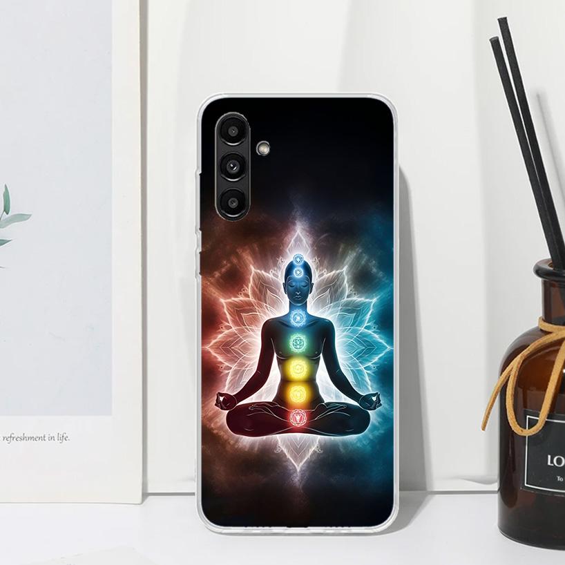 Yoga Chakra Spiritual Energy Universe Phone Case For Samsung Galaxy A17 A37 A57 A16 A26 A36 A56 A15 A25 A35 A55 A14 A24 A34 A54