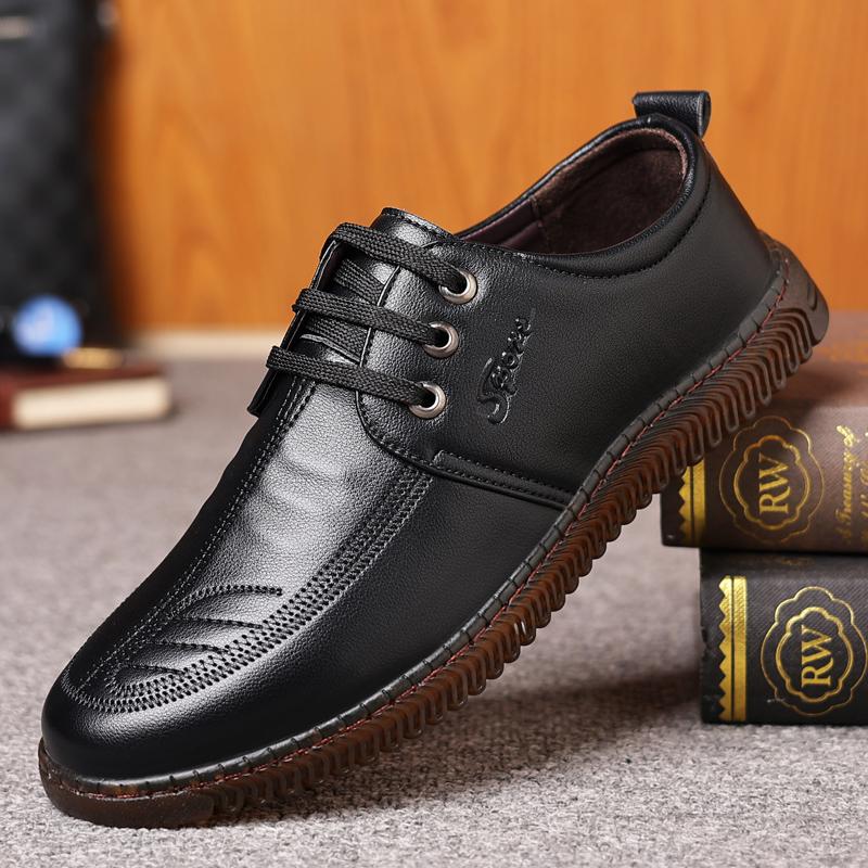 

Men S Business Formal Wear Shoes British Style Black Casual Leather Shoes For Mens JZ-1008 44 чёрный