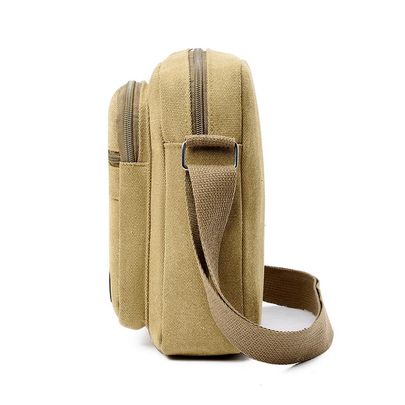 Solid Color Outdoor Travel Bag Men's Shoulder Bag Waterproof Wear-Resistant Large Capacity Crossbody Bag