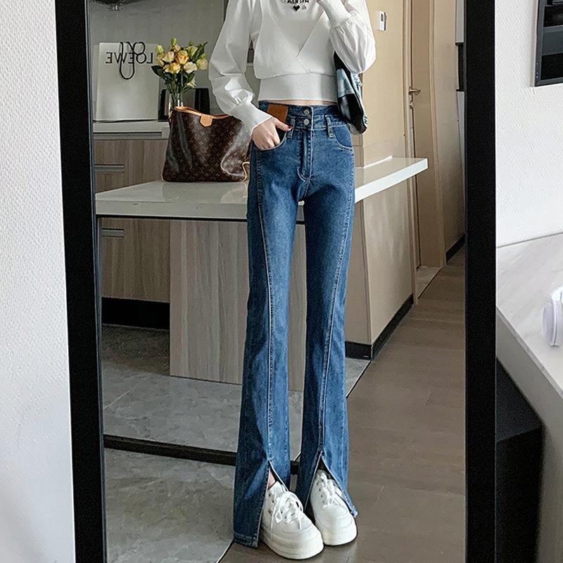 Black High-Waisted Slimming Flare Jeans for Women