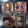 DIY Wooden Miniature Model Kit Magic Cabin Villa 3D Puzzle Doll Houses With Furniture Lights for Adults Birthday Gifts