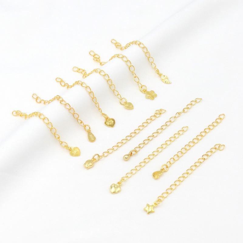 K Bag Gold Color Retention Tail Chain Extension Chain Homemade Bracelet Necklace DIY Handmade Accessories Handmade Jewelry Material D