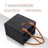 6 Bottle Wine Carrier with Divider Felt Wine Storage Tote Bag Portable Wine Gift Bag Red Wine Storage Box with Handle