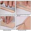 1/2pcs Leather Hand Stitching Awl Tool Leather Craft Hole Punch Tool Wood Handle Steel awl Craft Stitching Leather Tools