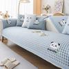Panda Embroidery Sofa Cushion Cover Seat Cushion  All Seasons Modern Simple Anti-slip Cold Sofa Cover