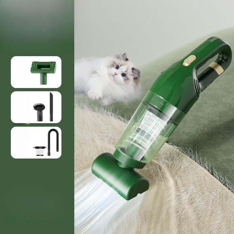 Electric Pet Hair Suction Device Cat Hair Cleaning Dog Hair Cleaning Portable Large Suction зелёный
