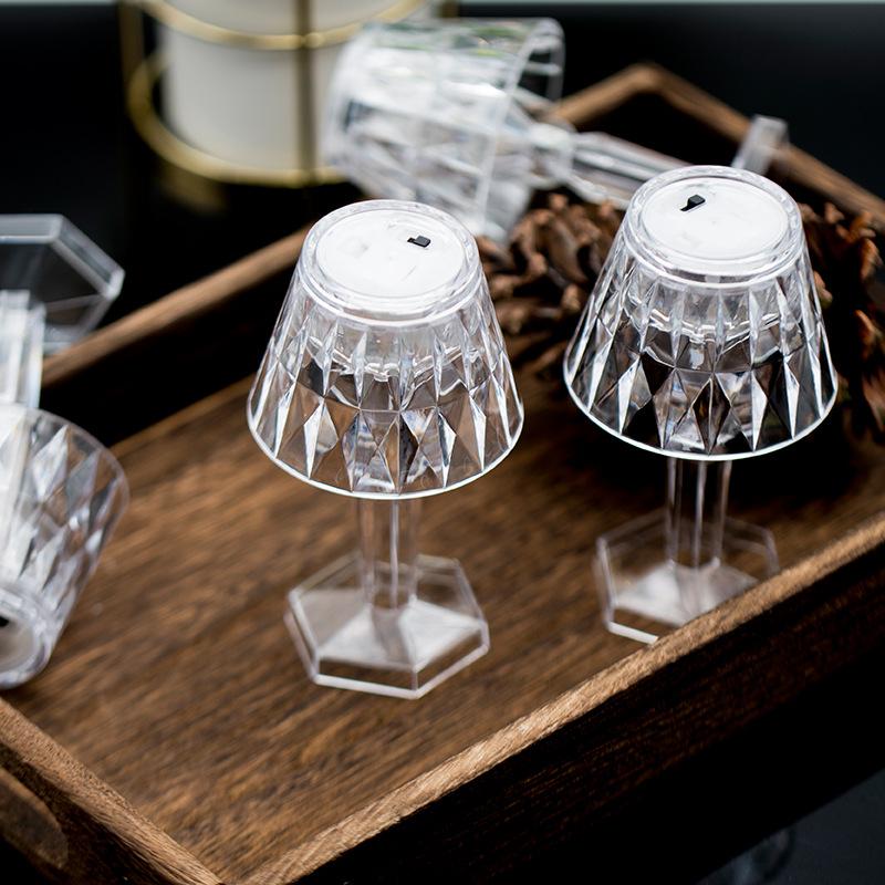 LED Transparent Kleine Tisch Lampe Kreative Nacht Lampe Nacht Lampe Atmosphäre Lampe Innen Dekoration Geschenk Restaurant Layout