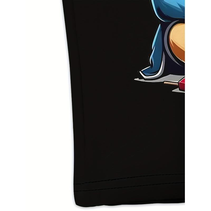 European sizes Men'S Cute 3D Capybara Gaming Graphic Print T-Shirt, Fun Animal Short-Sleeve Top