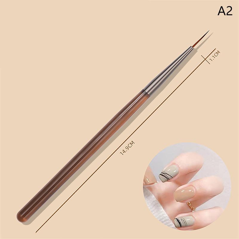 Nail Art Liner Brush Stripe Pattern Painting Brush Acrylic Uv Gel Extension Drawing Carving Pen Diy Manicure Tool Nail Brush