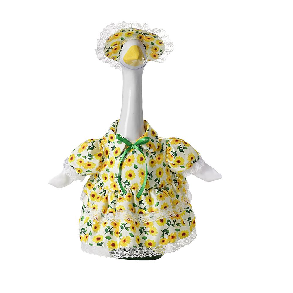 Spring and summer new porch goose clothes 11 inch pastoral St. Patrick's Day goose hat maid clothing