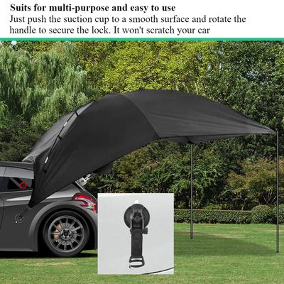 2 Stück 195 cm Markisenstangen Stärke Aluminium Zeltstange Und 4 Stück Starke Saugnapf-Anker Outdoor Markise Zelt Sonnenschutz Markisen Zubehör