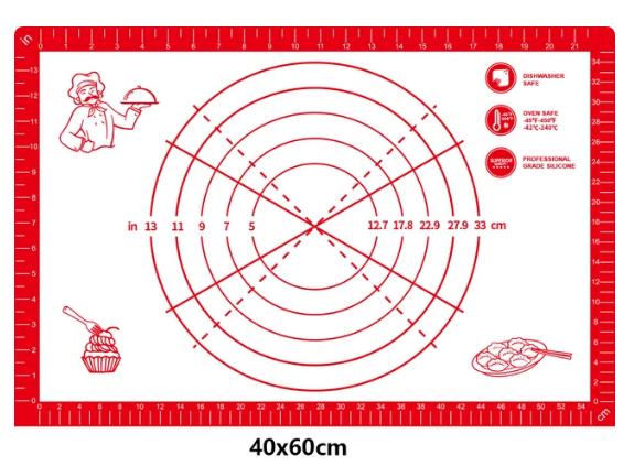 Silicone Baking Mat Rolling Kneading Board Non Stick High Temperature Resistant Pastry Dough Sheet Crust Cookie Bread Easy Clean