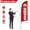 2 Pack Real Estate Agent Flags, 8FT Open House Signs with Flagpole Kit, Ground Stake, Windless Open House Supplies Flag Banner for Events,