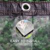 Clear Tarp Waterproofing Rainproof Transparent Plastic Tarp Cover with Eyelet for Chicken Coop Greenhouse Plant