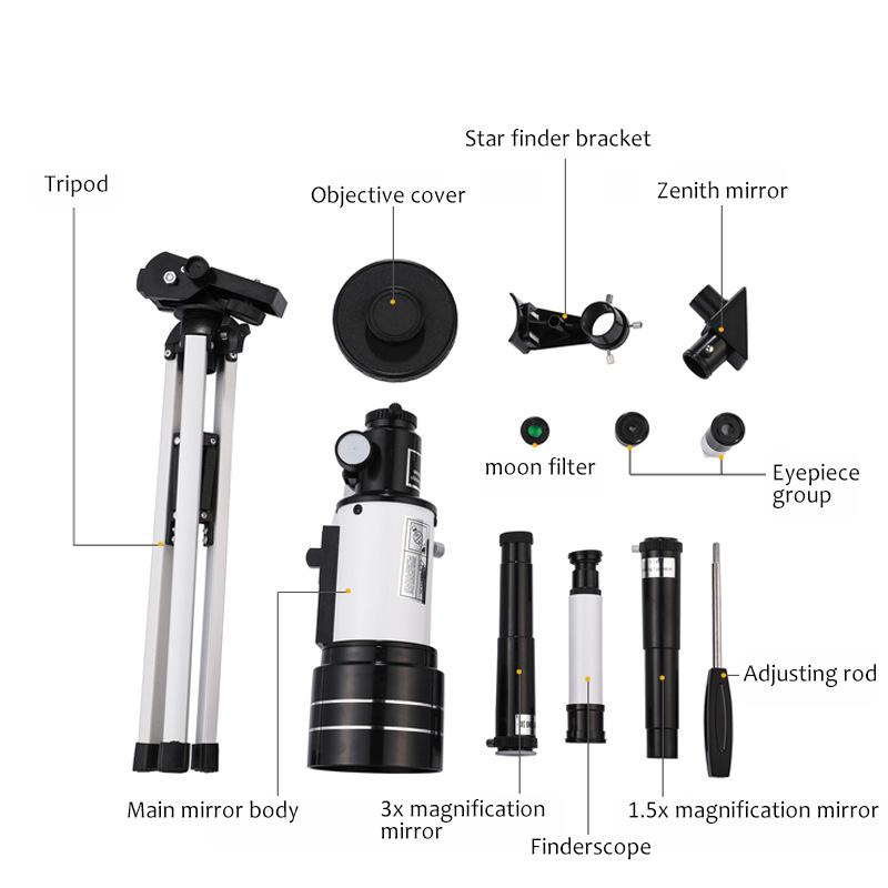 Hd Professional Astronomical Telescope Powerful Zoom Night Vision Deep Space Star View Moon Outdoor Camping Toy