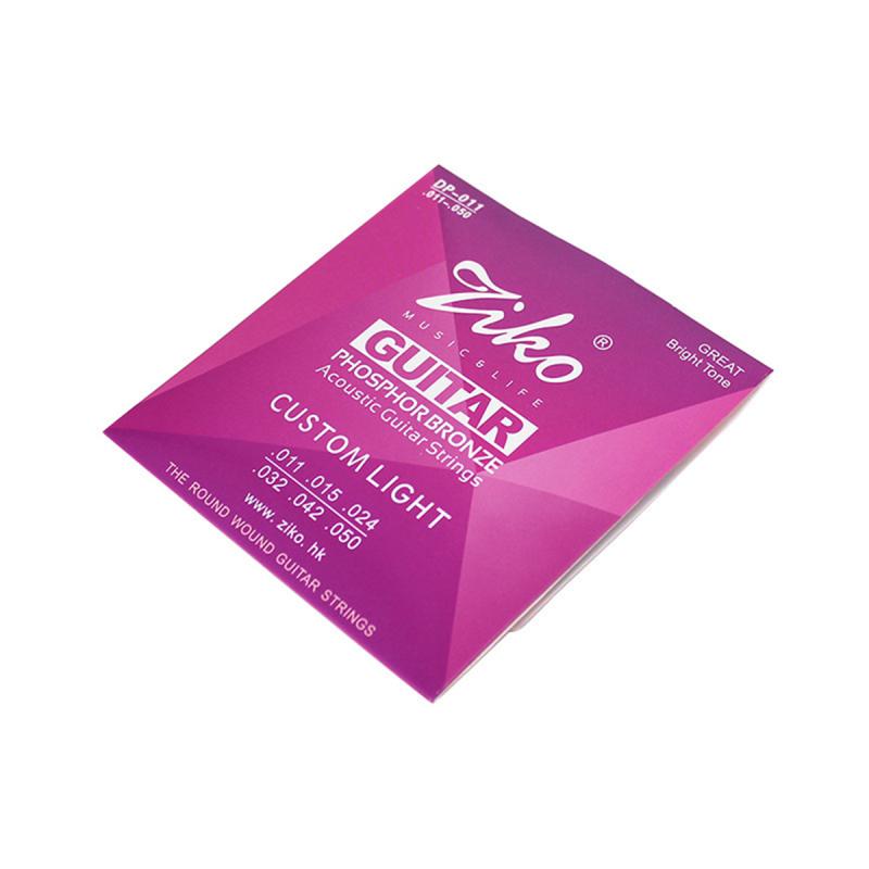 Stabilní výkon Ziko Akustické kytarové struny Hladký pocit Neoxidující struna Etnické trsací