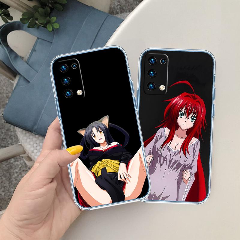 BH37 Rias Gremory Transparent Phone Case for Motorola Moto G7 G8 G9 G84 G85 G73 G24 G15 Z2 Play Power Plus