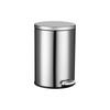 Stainless Steel Trash Can with Lid Foot Pedal Kitchen Bathroom Hotel Silver Gold