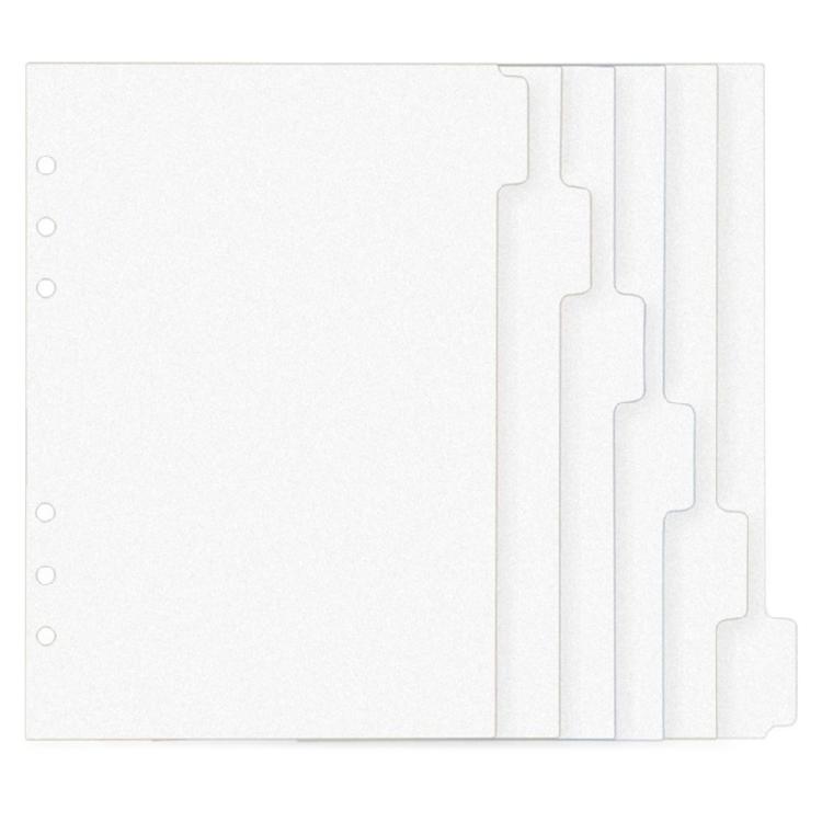 6Pcs 6 Holes Binder Dividers with Label Space Clear Acrylics Binder Divider for 6 Rings Binders Notebook Journal Planner A5 6pcs 1090₽