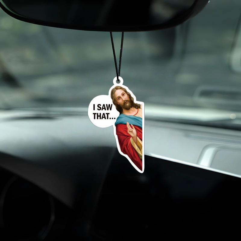 5pcsJesus Car Air Freshener for Men and Women, Car Hanging Fragrance, Bathroom, Bedroom, Wardrobe, Shoe Cabinet, Fragrance Card,