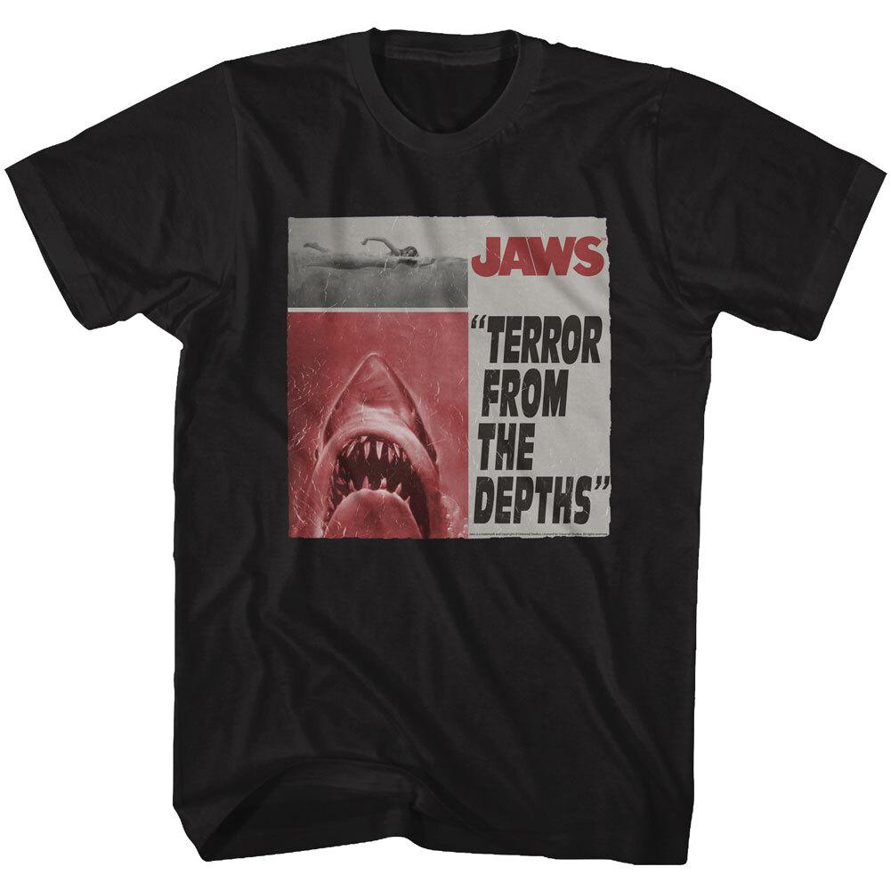 Jaws 70 Thriller Movie Shark Terror From The Depths Gonna Get Ya Men T Shirt L