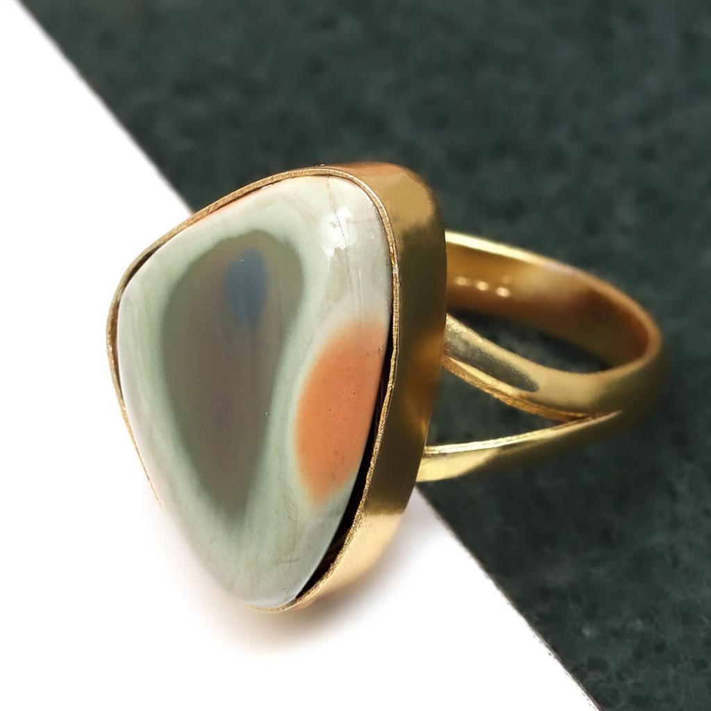 Jasper Gemstone Handmade Silver Jewelry  "10"