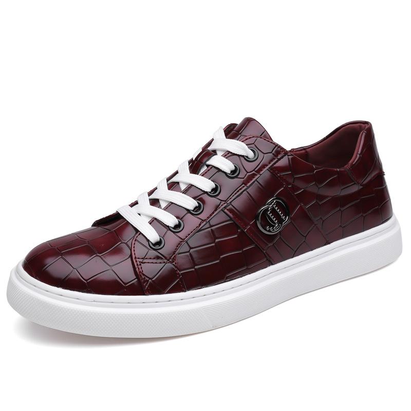 Fashion Men's Leather Casual Shoes Big Size 48 Luxury Designer Board Shoes Man Brand Shoes Lace-up Flat Summer Sneakers For Man
