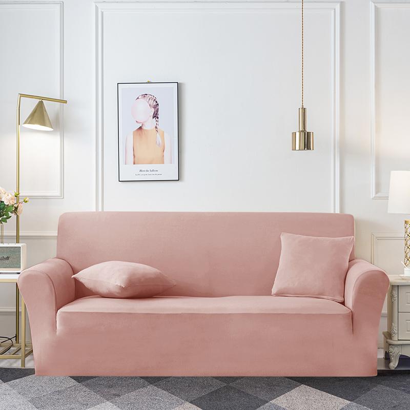 Einfarbige Sofabezüge für Wohnzimmer Elastischer Stretch Stuhlbezug Couchbezug 1/2/3/4 Sitzer Eck-L-Form Sofa Benötigt 2 Stück kaufen