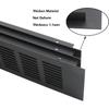 2PCS Air Vent Cover,TTZEZE Black Aluminium Alloy Ventilation Grille Rectangle Metal Louvered Grill Cover for Wardrobe Stove Shoes Cabinet Sink