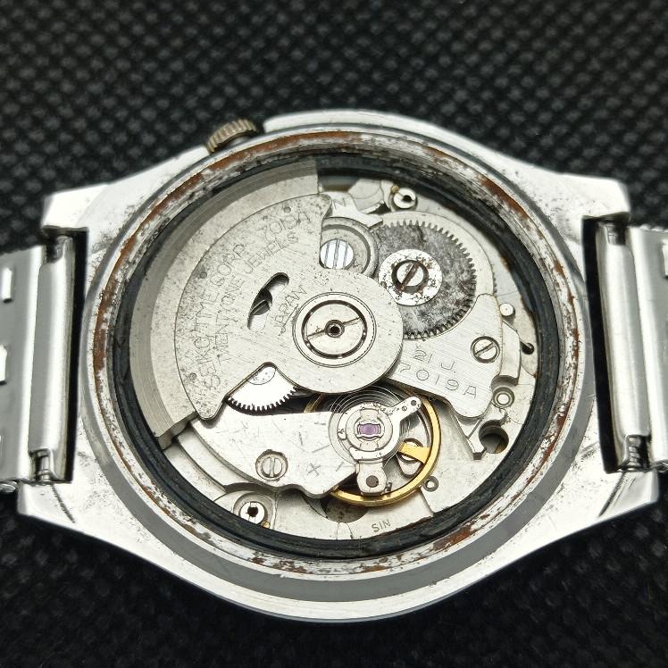 OROLOGIO USATO VINTAGE SEIKO 5 AUTOMATICO 7019A GIAPPONE UOMO QUADRANTE ORIGINALE a413520-2 SKU621b-a413520