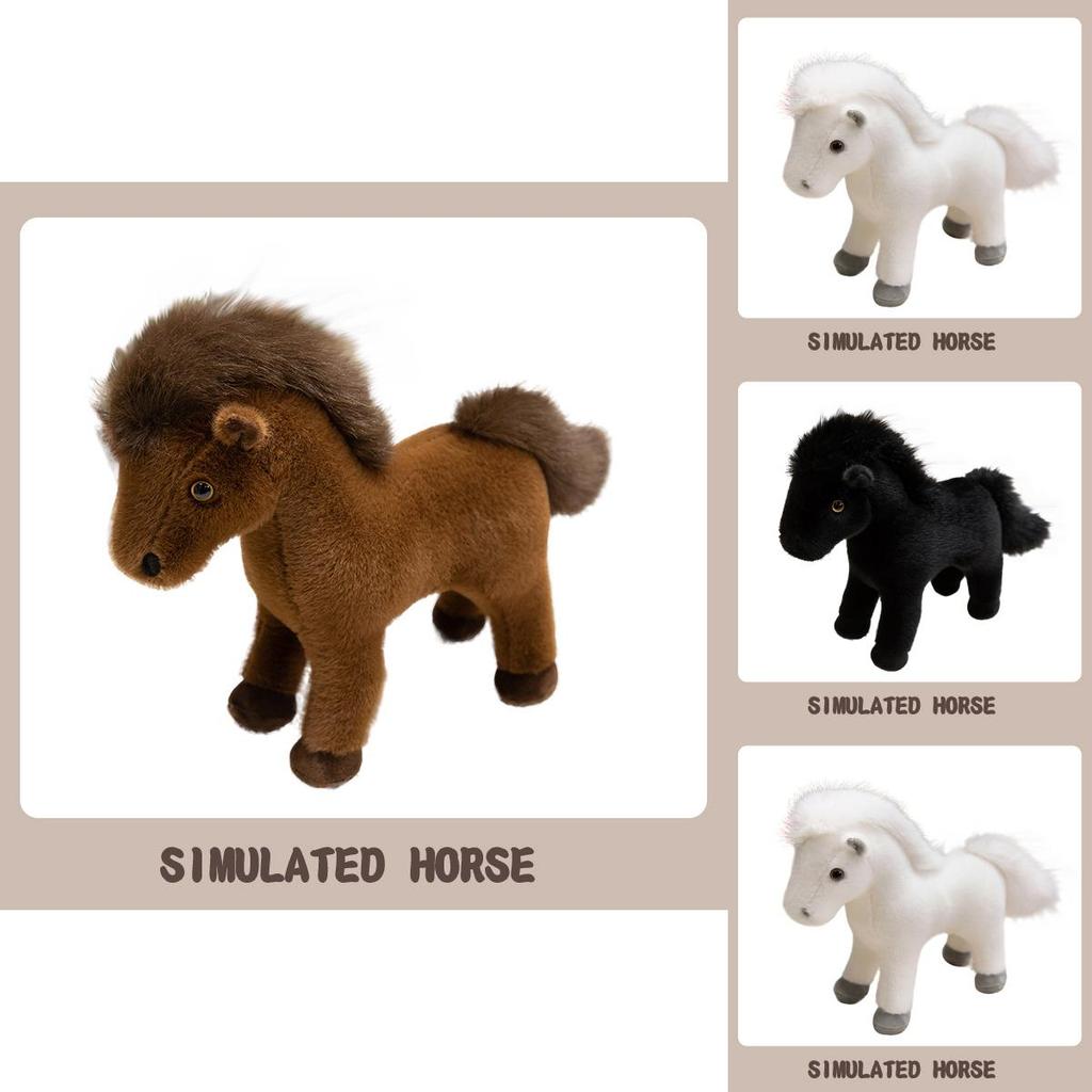 Plüschpferd Spielzeug Tierfigur Weiches Kunstfell Heimdeko Für Familienfeste