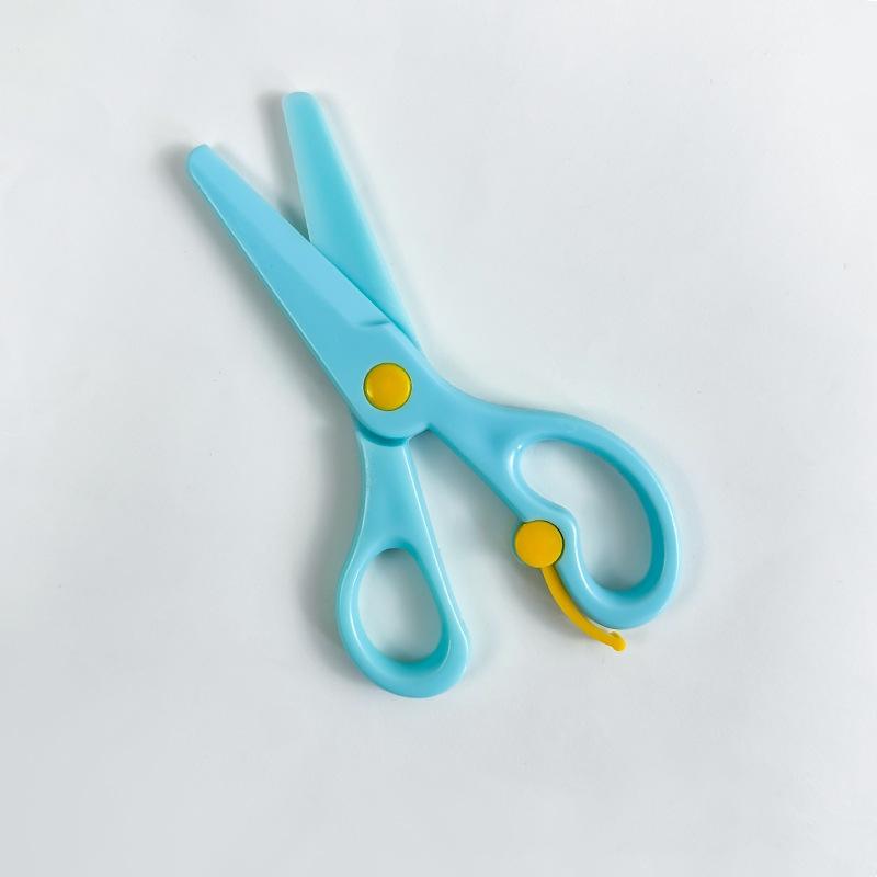 1/4pcs Macaron Color Plastic Scissors for DIY Paper Work Plastic Blunt Tips Craft Supplies School Art Paper Cutting