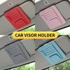 Visera Solar de Coche Organizador de Puntos Bolsillo de Almacenamiento Bolsa Estuche Titular para Tarjeta IC Gafas Pin de Sujeción Guardado Ordenación Accesorios de Coche Auto