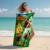 Personalized customized proof beach towel with Animal Crossing  pattern - soft, absorbent, quick-drying, perfect swimming, camping&bathing