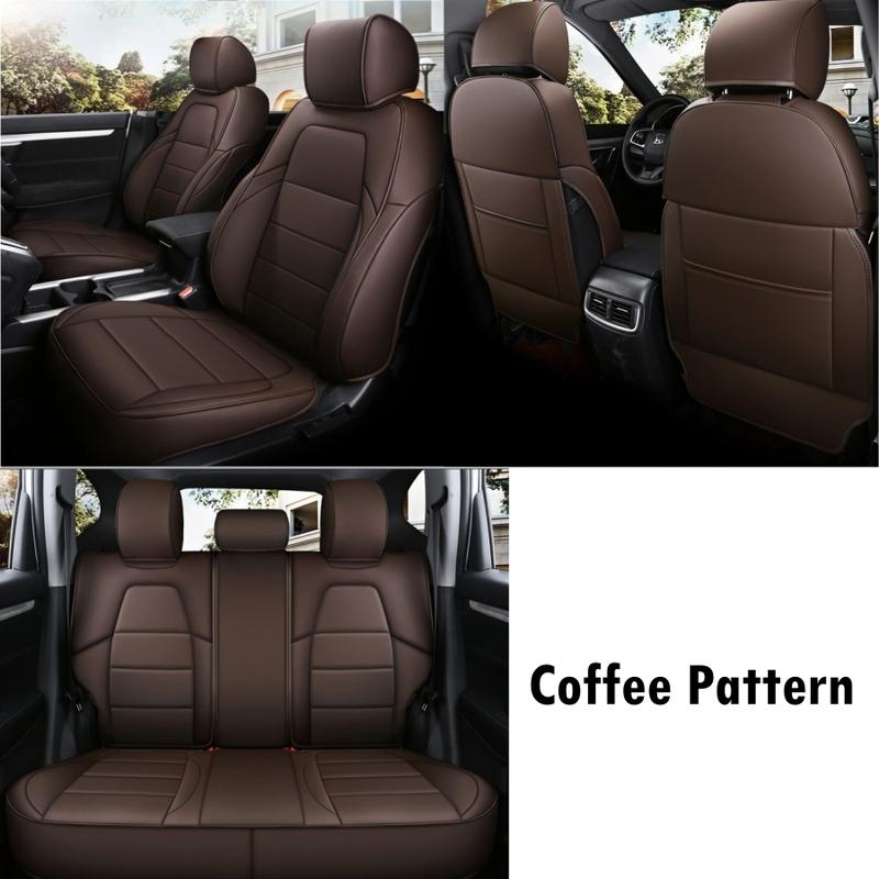 Full Set Car Seat Covers for Honda CRV 2012-2025 PU Leather Seat Protector CR-V EX EXL Hybrid Replacement Accessories