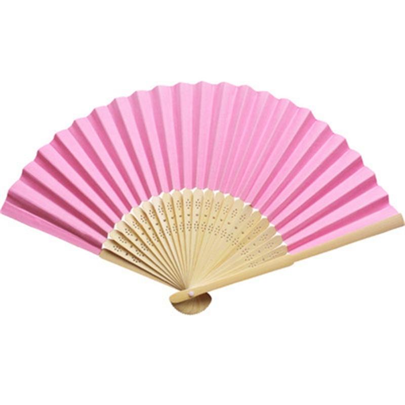 5lots Paper Bamboo Folding Fan Creative Expression Fan for Kids Artistic Expression and Imagination