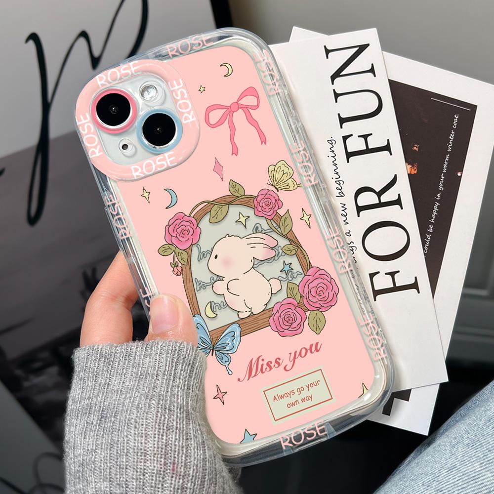 Mobile Phone Cases for iPhone 11 13 XR 15 Pro Max 12 14 Pro Max Case iPhone 16 7 Plus 8 Plus XS Max Cartoon Pattern Anti-drop Protection Shockproof