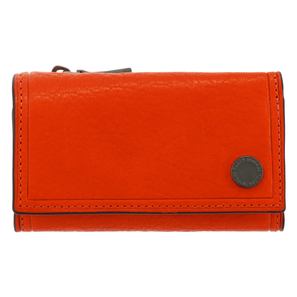 

Key Case Genuine Leather Coin 730613 Coin Purse Mini Wallet Cowhide Leather Orange [Takeo Kikuchi] Men s [26]