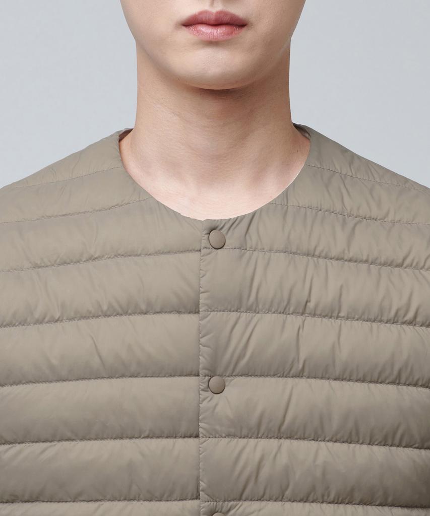 Musinsa Standard Transform Round Neck Light Down Jacket [Beige]