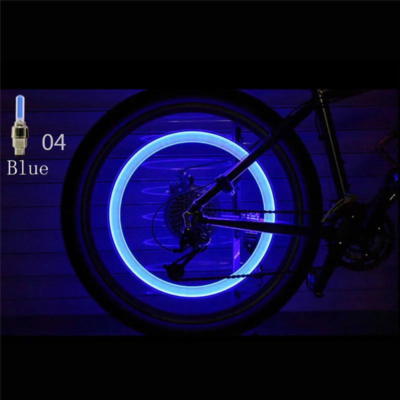 2/4Pcs Neon Motorcycle Tire Lights Bike LED Light Tire Valve Cap Flashlight Wheel Spoke Lightweight Car Motorcycle Accessories