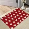 Love Heart Pattern Door Mat Romantic Letter Heart Entrance Carpet Soft Non-Slip Girly Valentine Home Decor Floor Rug for Hallway
