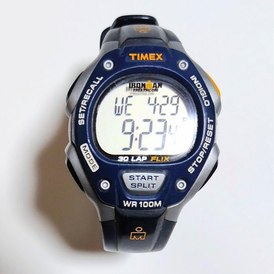 Timex Ironman digital watch blue x orange working item