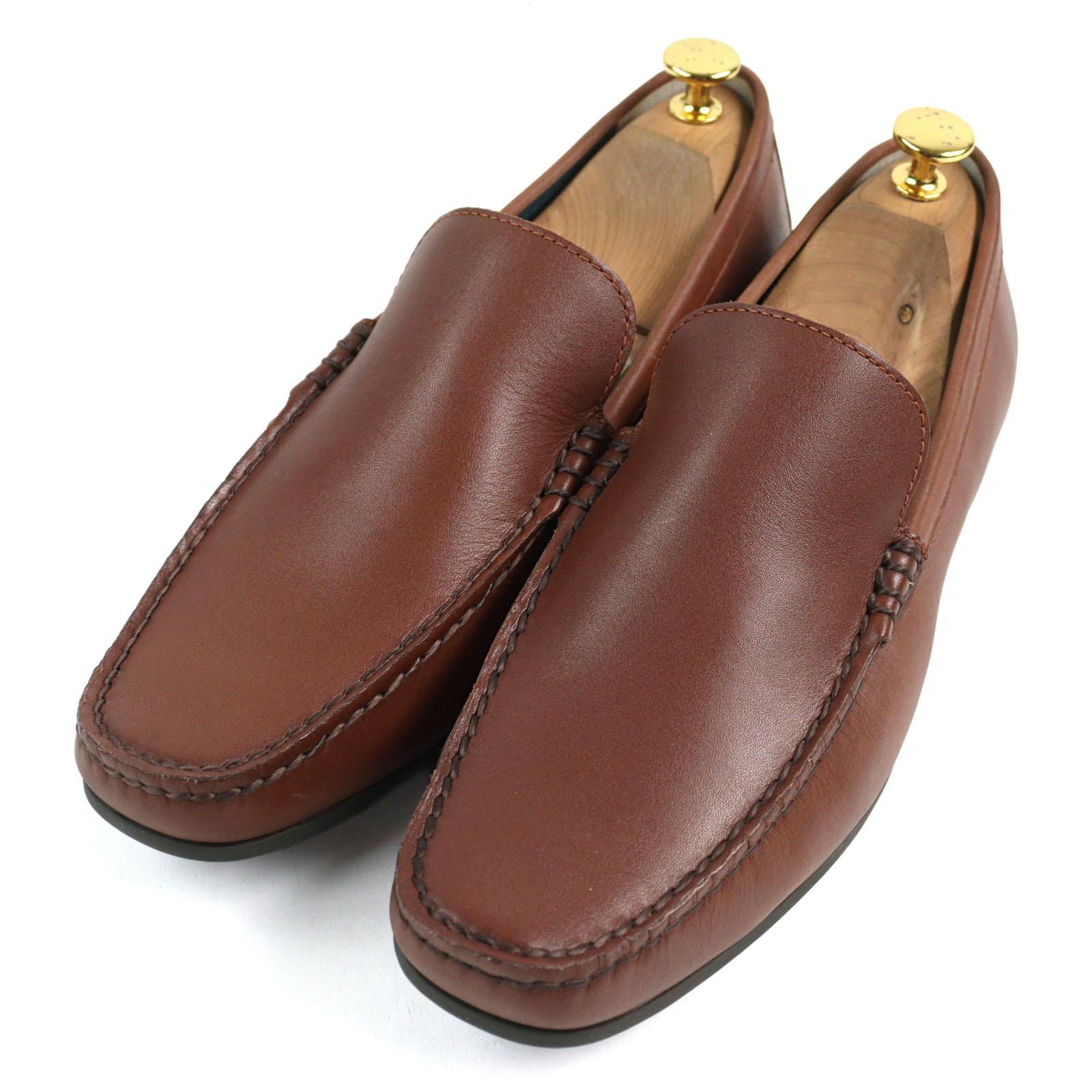 REGAL Slip-on Long-nose last molded sole moccasin loafers leather men 25.5 56HR Used
