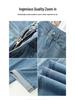 Women's Light Blue High-Waisted Wide-Leg Jeans - 2025 Summer Slimming Style