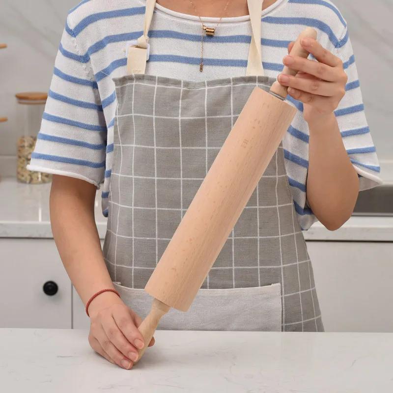 Wooden Rolling Pin Professional Dough Roller Non Stick Rolling Pin For Pasta Dough Pizza Baking Cookies Biscuit Fondant Cake