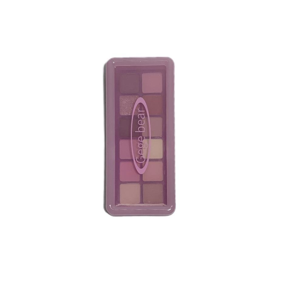 Twelve-color Eyeshadow Matte Matte Pearlescent Fine Shimmer Long-lasting Earth-color Eyeshadow Palette