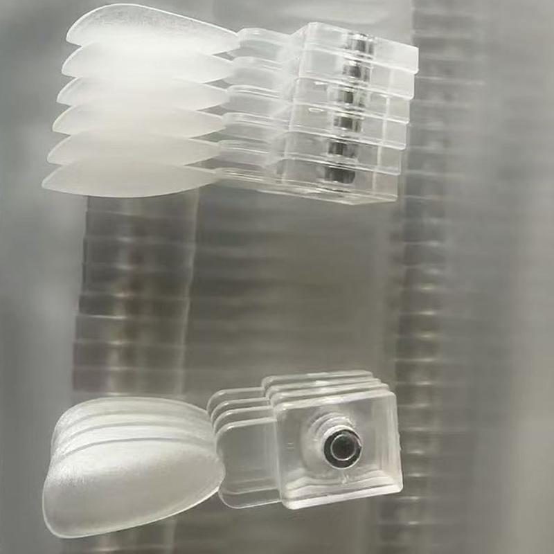 24Pcs Magnetic False Nail Tip Display Clear Natural Color Card Polish Gel Stand Board Nail Palette Manicure Nail Glue Practice