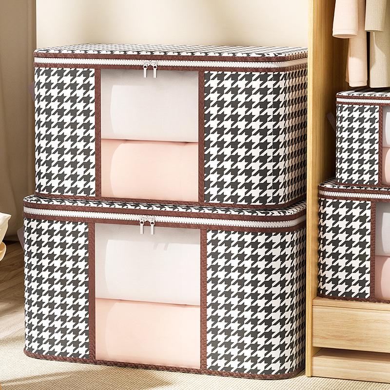 Houndstooth Dust-Proof Storage Bag for Clothes and Quilts