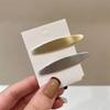 European and American Style Simple Personality Metallic Brushed Alloy Gold Silver Duckbill Clip Fashion Fancy Side Clip Hairpin Women